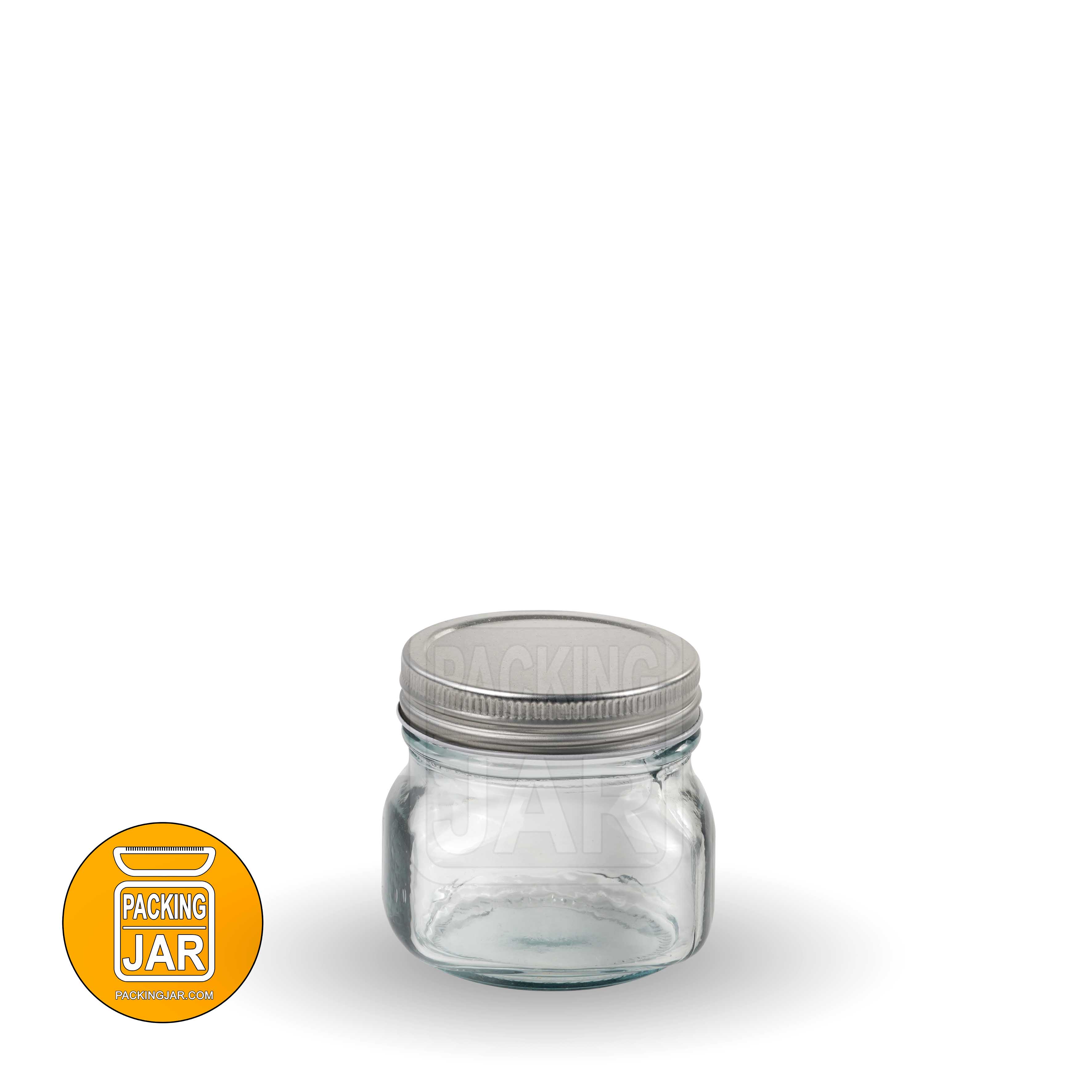 جار شیشه ای چهارگوش درب کانتینری سایز 6